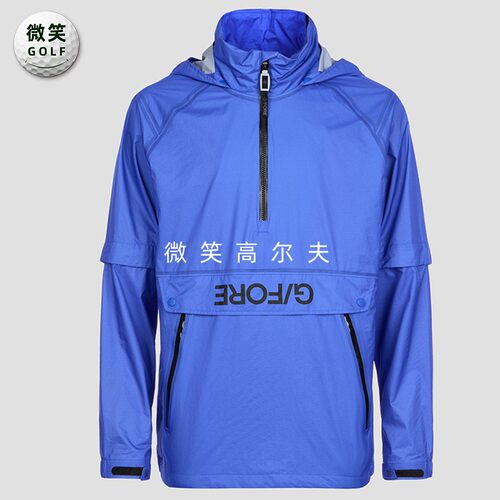 高尔夫男士连帽套头防水夹克雨衣