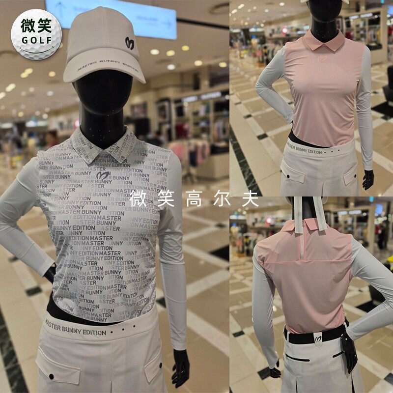 2026夏新款韩国代购MASTERBUNNY冷感袖弹力高尔夫球服女士长袖T恤