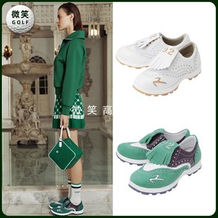 23夏季 高尔夫球鞋 ELOR 女士GOLF 配色流苏系带防滑运动鞋 韩国代购