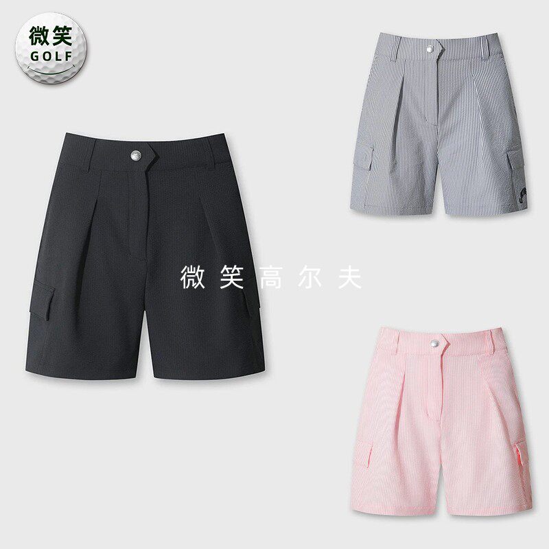 2026夏季新款韩国代购WAAC条纹时尚高尔夫球服女士清凉百搭短裤