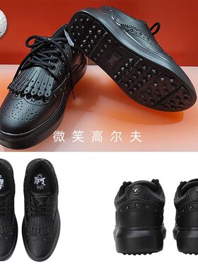 2026春季新款韩国代购WAAC厚底防滑高尔夫球鞋女士流苏透气运动鞋
