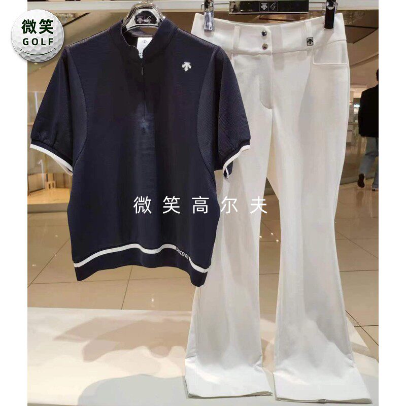 2024夏季新品韩国代购高尔夫球裤女士冷感透气微喇修身运动长裤子