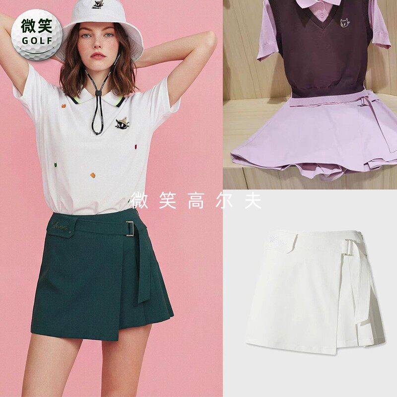 2026夏季新款韩国代购WAAC高腰显瘦高尔夫球服女士简约运动裙裤