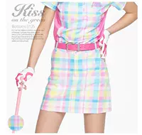 Mùa hè 2019 mới Hàn Quốc mua quần áo golf nữ KG kẻ sọc váy thể thao - Thể thao sau quần áo thể thao nữ mùa đông