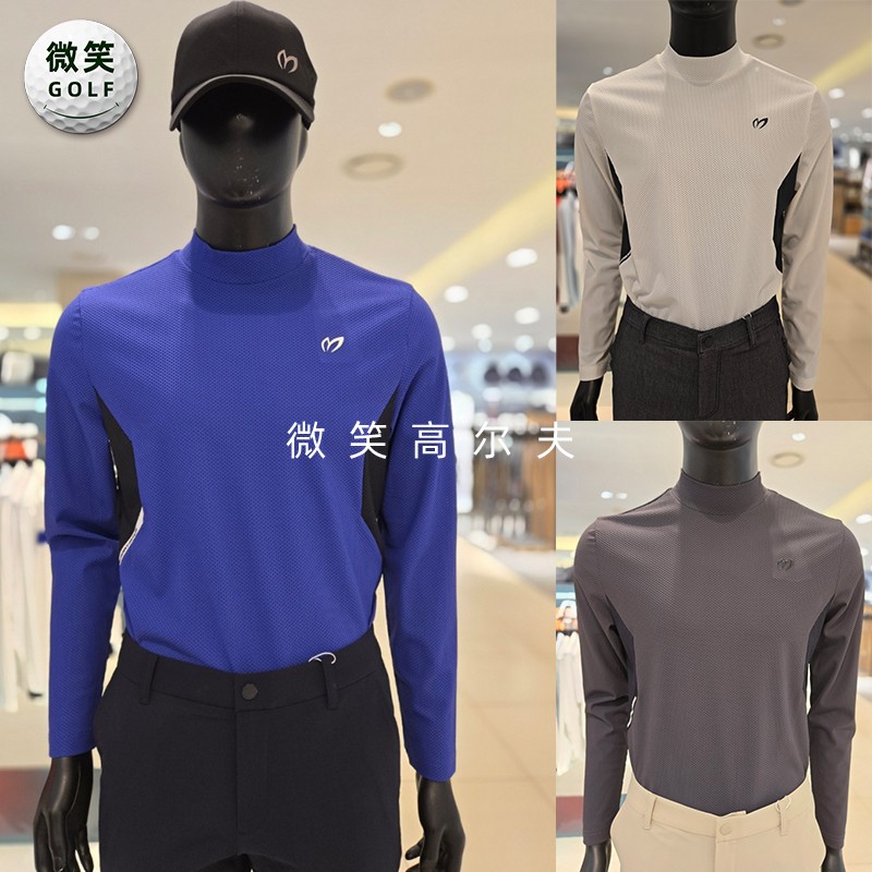 2025春新款韩国代购MASTER PG网状透气高尔夫球服男士长袖T恤GOLF