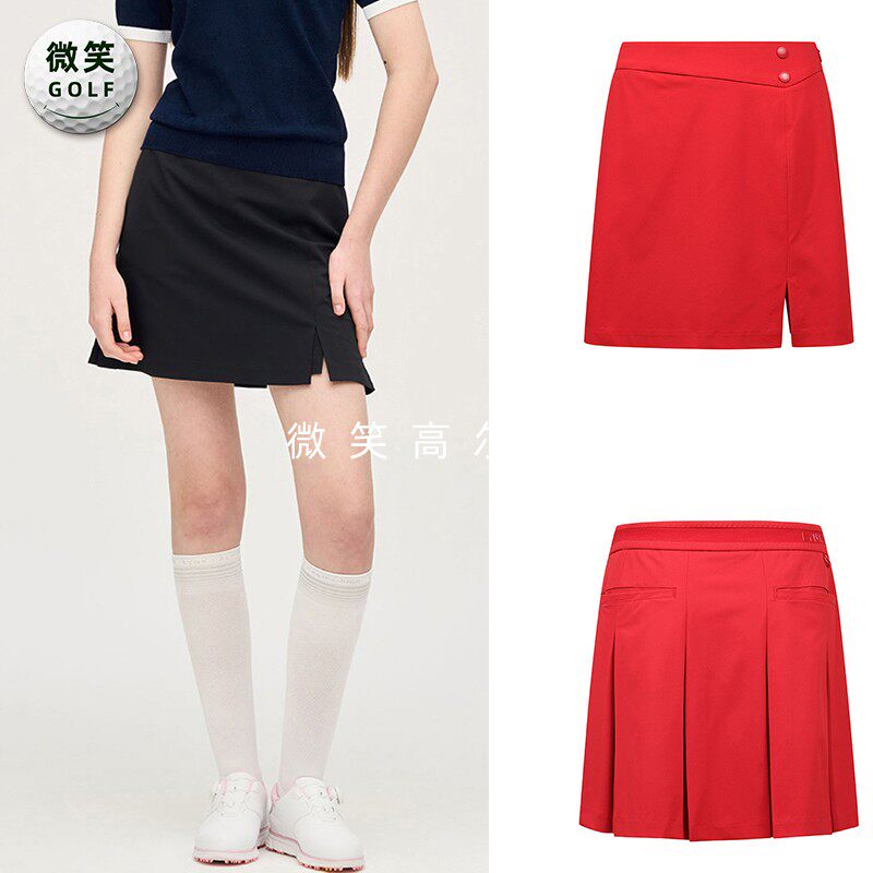 特价2025夏新款韩国代购LYN*纯色开叉高尔夫球服女士时尚裙裤GOLF