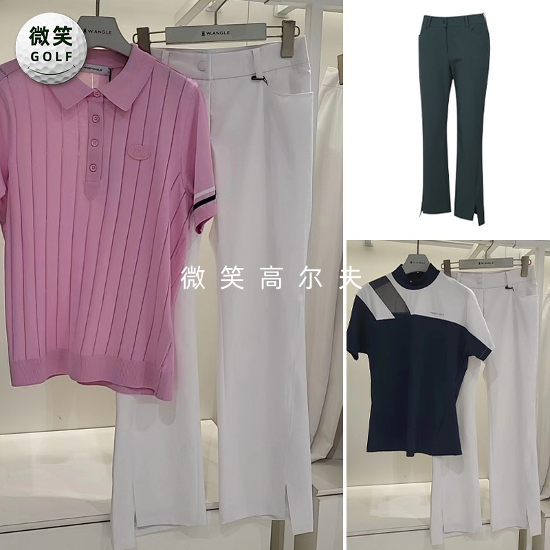 高尔夫女士开叉微喇修身运动长裤