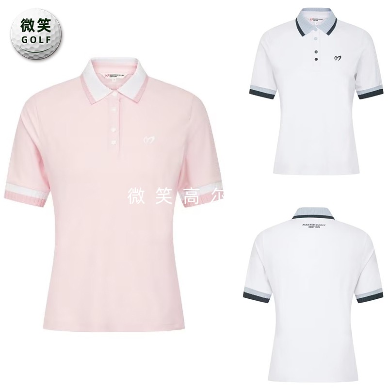 2026夏款韩国代购MASTERBUNNY简约时尚高尔夫球服女士运动短袖T恤