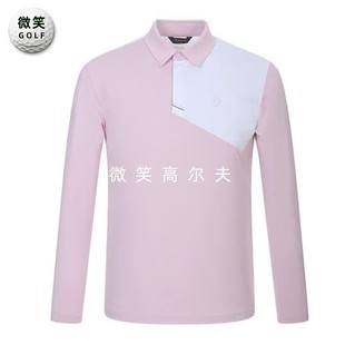 配色翻领高尔夫球服男士 特价 韩国代购 T恤GOLF 2024春新款 运动长袖