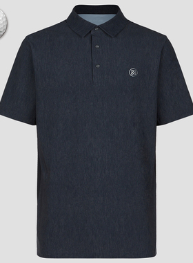 2025夏新品韩国代购GFOR*高尔夫男士翻领纹理弹力透气运动短袖T恤