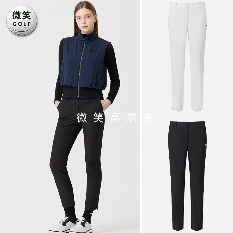 2025秋新品韩国代购PXG高尔夫球裤女士基础弹力修身运动直筒长裤