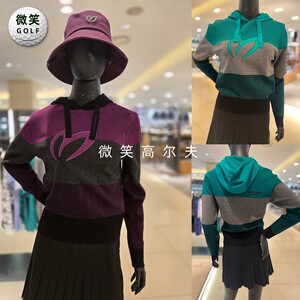 2025秋款韩国代购MASTERBUNNY彩色连帽高尔夫球服女士时尚针织衫
