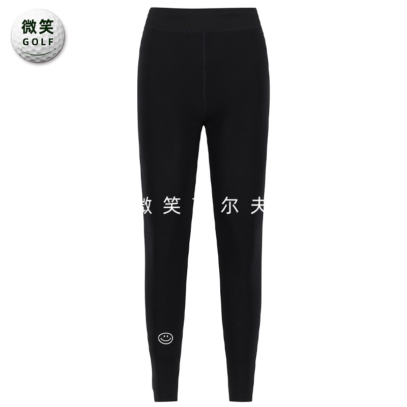 高尔夫女弹力加绒保暖踩脚打底裤