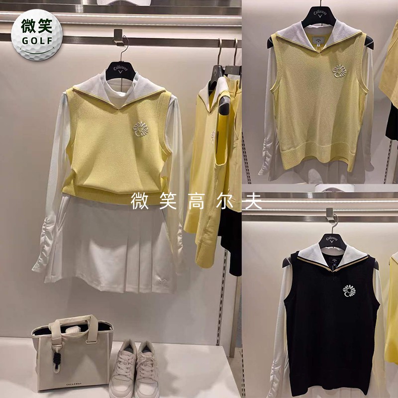2026夏季新款韩国代购CALLAWAY清凉触感高尔夫球服女士无袖针织衫