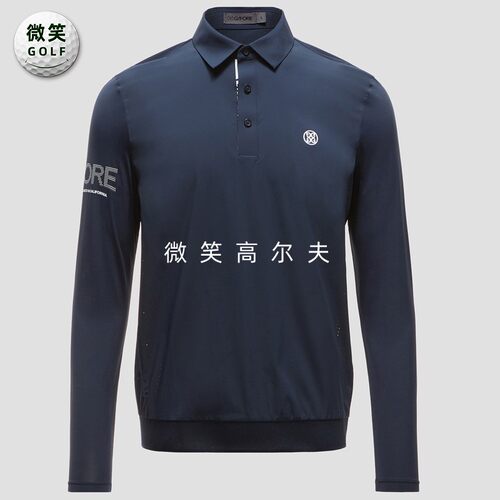 高尔夫男士翻领凉感防晒长袖T恤