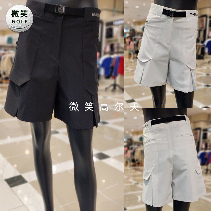 2026夏款韩国代购MASTERBUNNY大口袋腰带高尔夫球服女士显瘦短裤