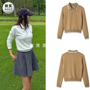时尚 韩国代购 运动高尔夫球服女士青春减龄卫衣上衣 2025秋新款 特价