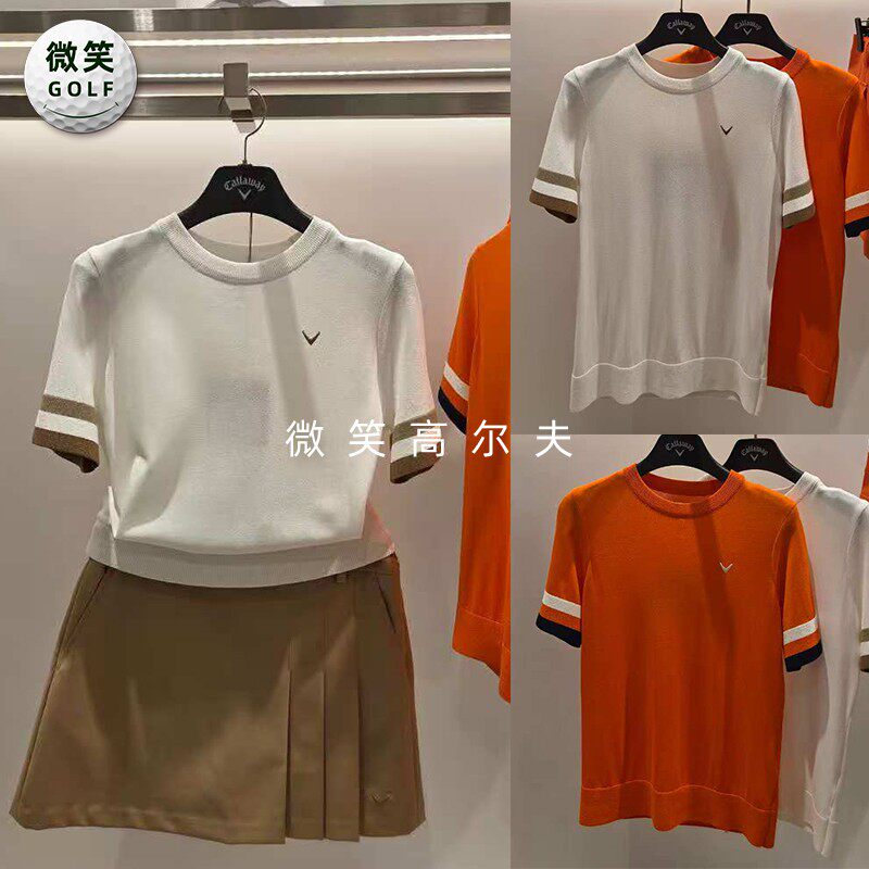 2026夏新款韩国代购CALLAWAY圆领清凉触感高尔夫球服女士短袖T恤