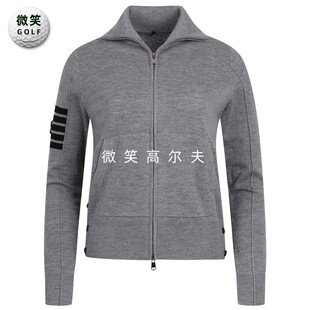2025秋新品韩国代购amazingcre高尔夫女高领拉链运动针织开衫外套