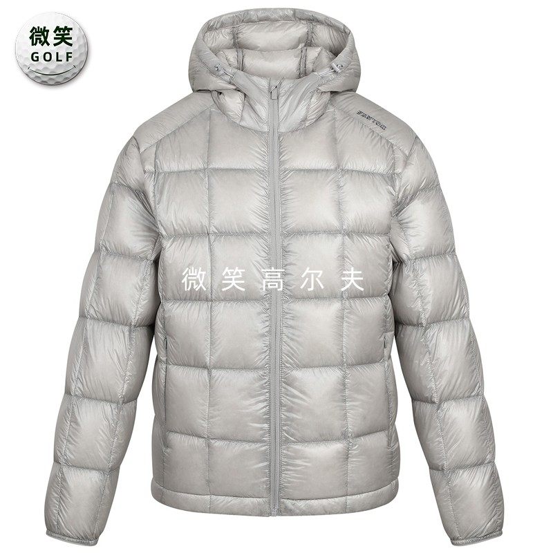 高尔夫男连帽轻质防寒运动羽绒服