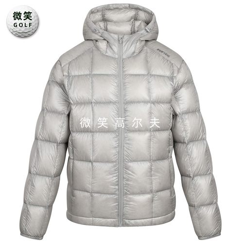 高尔夫男连帽轻质防寒运动羽绒服