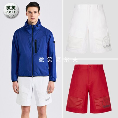 高尔夫男士网状口袋运动工装短裤