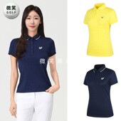 T恤GOLF ELLE运动透气高尔夫球服女士户外短袖 特价 2025夏韩国代购