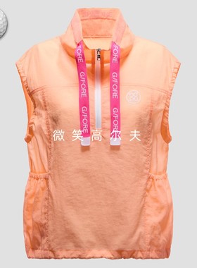2025春夏新品韩国代购GFOR*高尔夫女士高领半拉链运动无袖背心