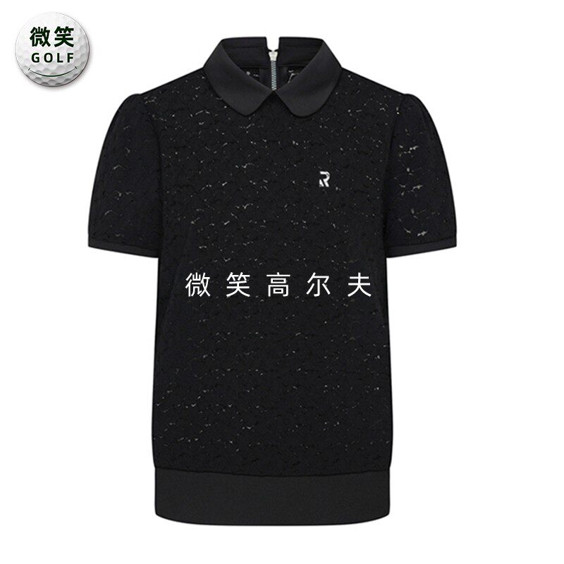 特价2026夏季新款韩国代购网状后拉链高尔夫球服女士时尚短袖T恤