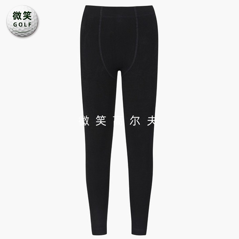 高尔夫女弹力加绒保暖运动打底裤