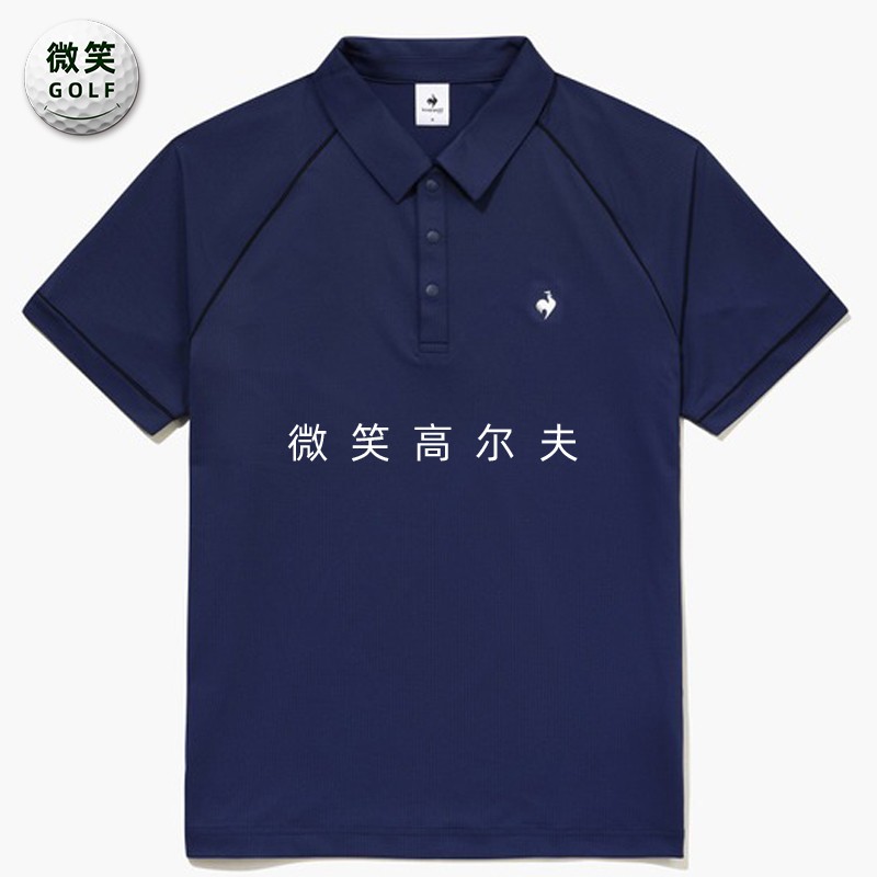 2025秋新品韩国代购LECOQ*高尔夫男翻领插肩网眼透气运动短袖T恤