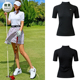冷感半高领高尔夫球服女士短袖 特价 韩国代购 新款 T恤GOLF 2025夏季