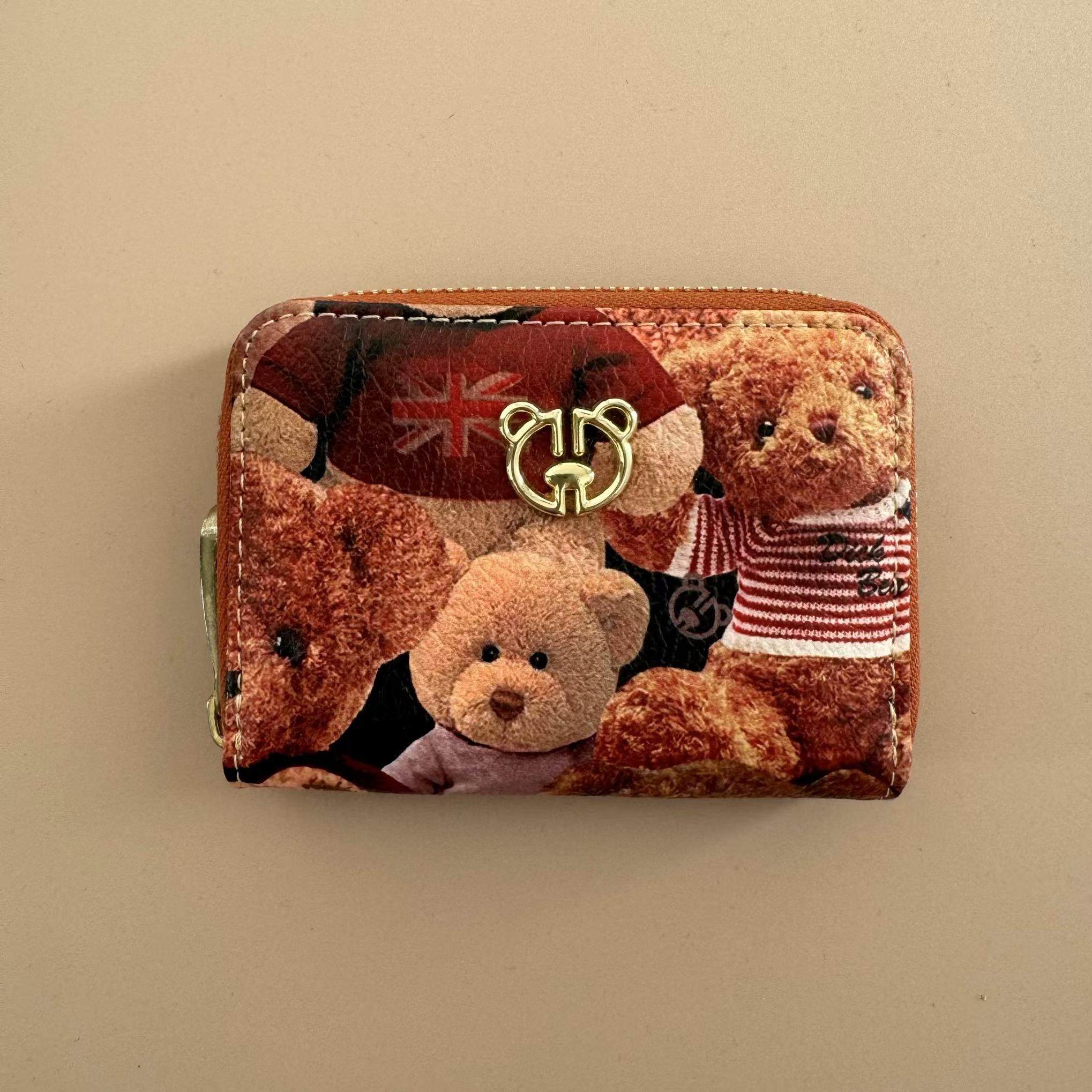 迪克熊2025新款风琴卡包小熊折叠零钱包大容量防盗刷银行卡收纳包,箱包皮具/热销女包/男包,钱包,淘宝优惠券,粉丝福利购,淘宝优惠卷