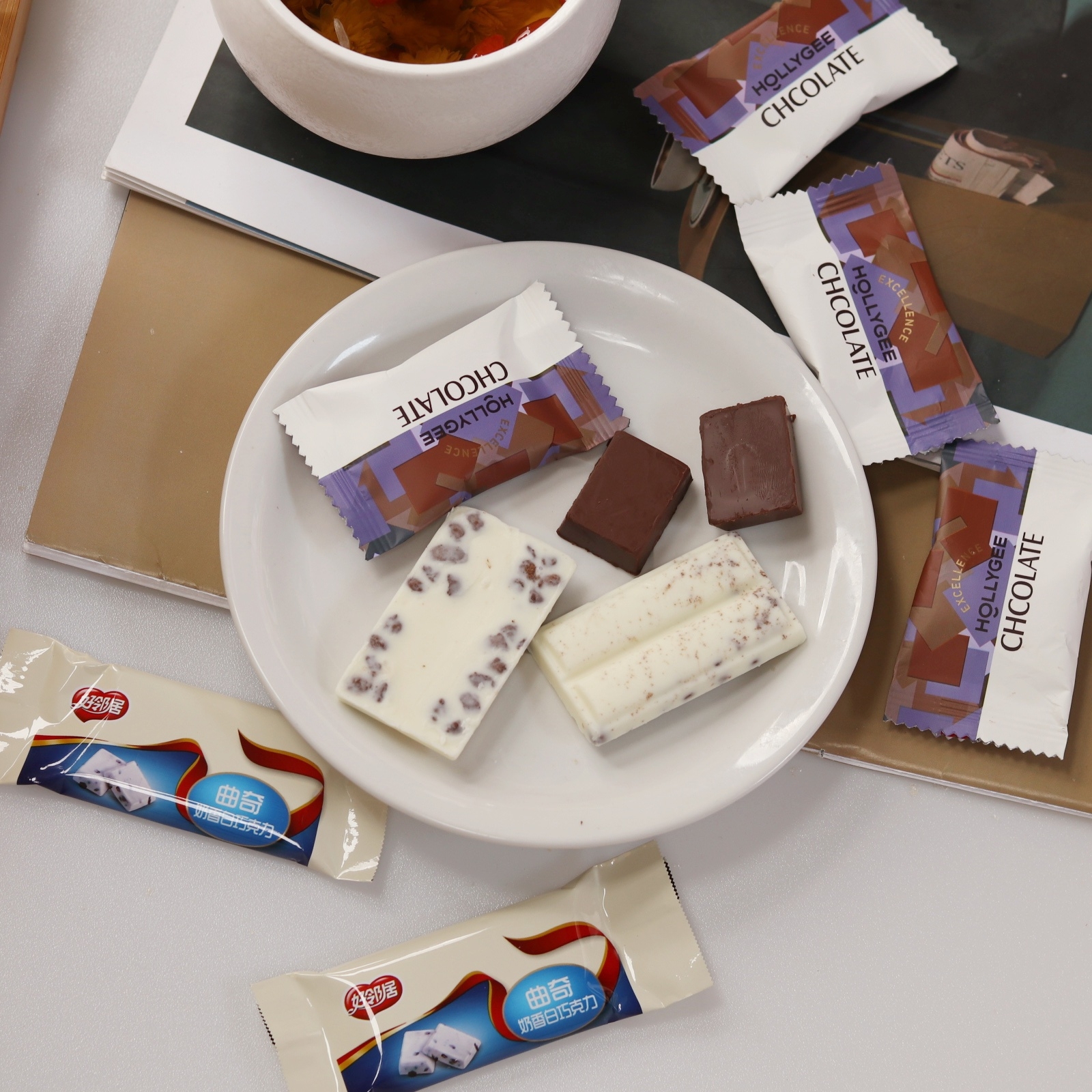 好邻居奶香白巧克力曲奇牛奶块状结婚糖果高端喜糖招待等位零食