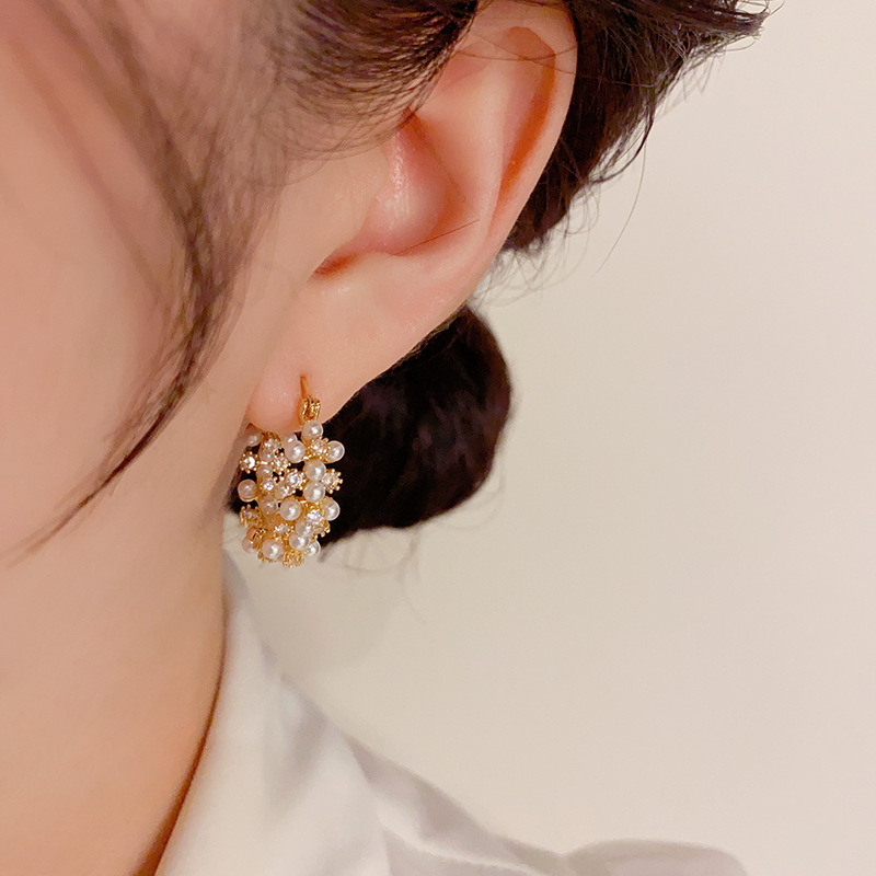 法式气质轻奢高级感个性珍珠锆石