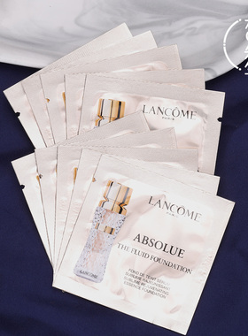 专柜小样兰蔻菁纯臻颜精华粉底液1ml*10片装 100#象牙白po-01自然