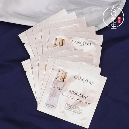 专柜小样兰蔻菁纯臻颜精华粉底液1ml*10片装 100#象牙白po-01自然