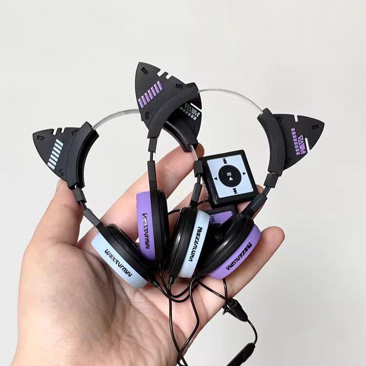 thumbnail for [Unshipped advance final payment] bjd headphones MezzaLuna + floating radio wave new color +