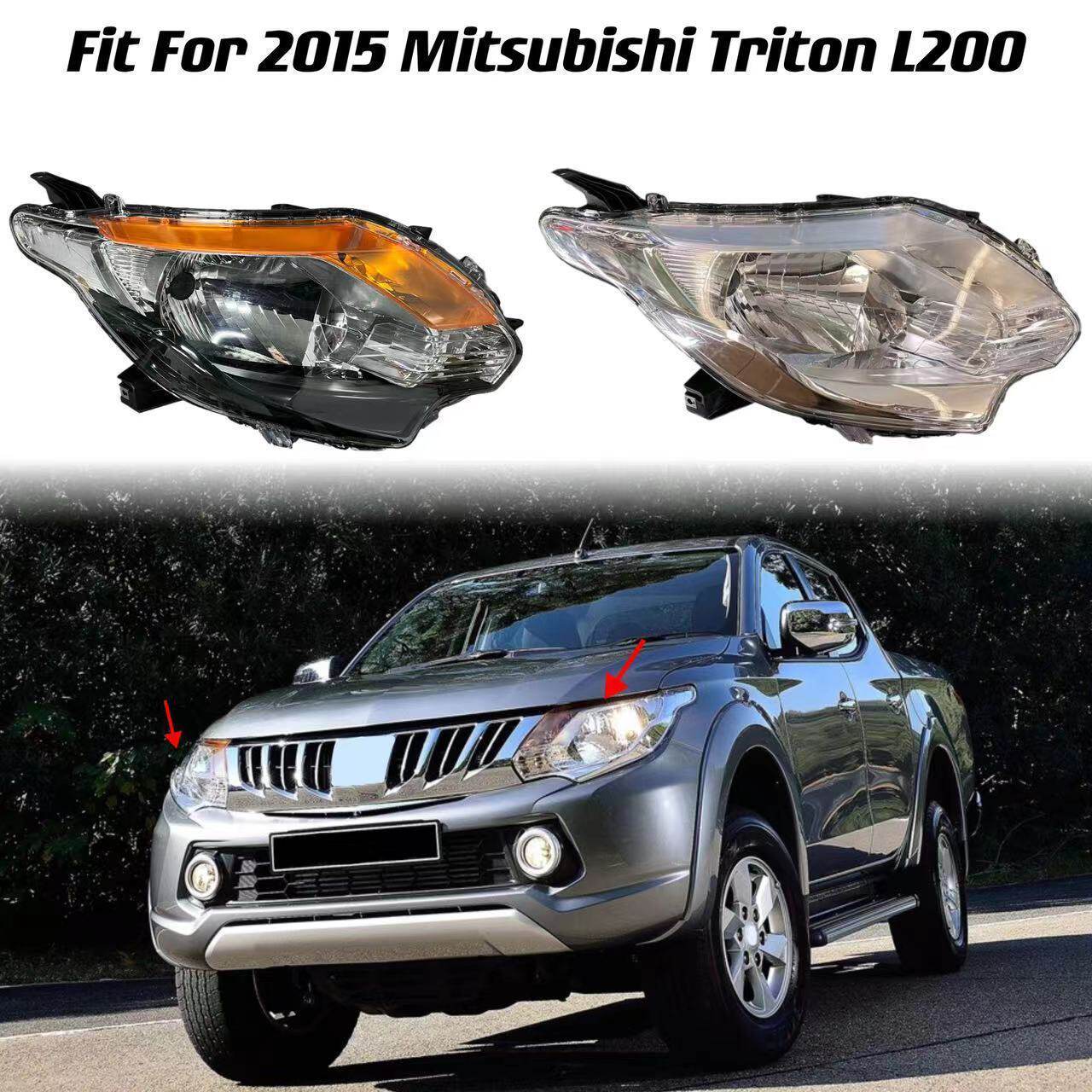适用15-18年款三菱 triton L200低配大灯前照灯示宽灯汽车配件