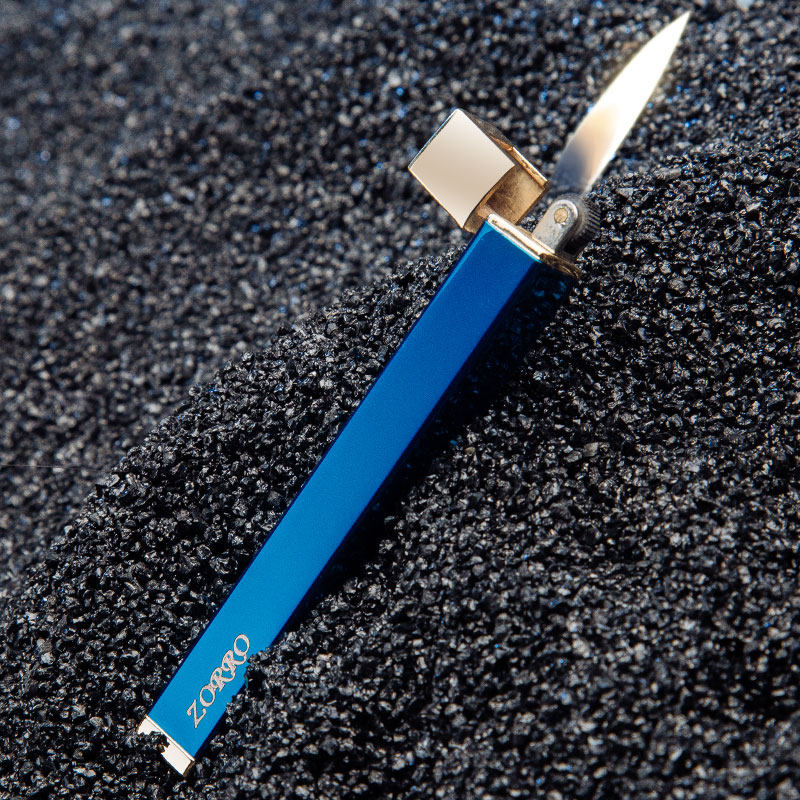 佐罗充气打火机细长条个性创意防风气体迷你小火机送礼男免费刻字