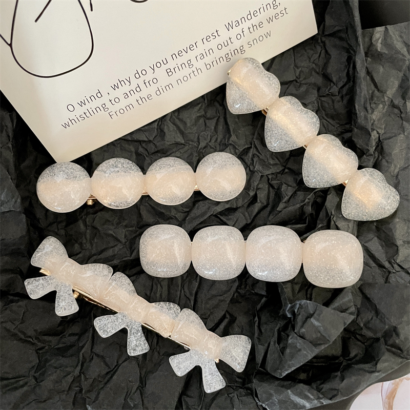 超仙细闪珠光蝴蝶结发夹甜美刘海夹侧边夹子日韩发饰新款头饰发卡