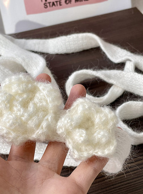 小卷秋冬围巾y2k颈链配饰马海毛