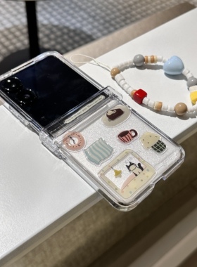 滴胶贴纸壳膜一体适用华为PuraX典藏手机壳小米MiX2荣耀MagicVFlip个性Pocket2折叠N3flip原创Zflip7摩托罗拉