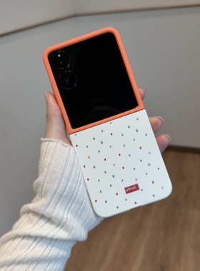 拼接彩色波点适用华为PuraX典藏手机壳小米MiX2荣耀MagicVFlip个性Pocket2小折叠N3flip原创Zflip7摩托罗拉60