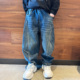 2026春秋小中大潮流街舞宝宝男孩儿童长裤 男童牛仔裤 子弯刀阔腿裤