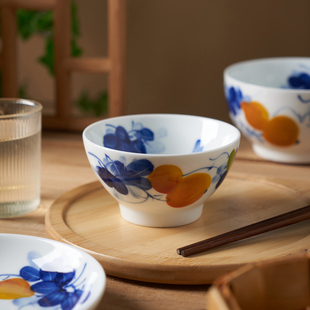 景德镇手绘高温釉下彩陶瓷餐具米饭碗汤面碗家用一人食器2025新款