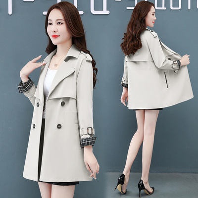 春秋季风衣外套女小个子长袖韩版