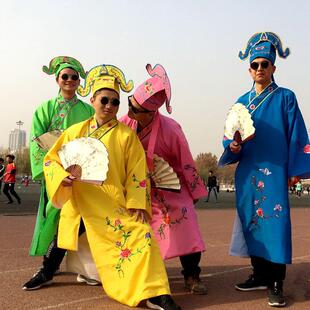 江南四大才子古装服装伴郎服年会小品搞笑演出服全套唐伯虎点秋