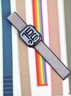 原379！适用于Apple Watch苹果尼龙回环40/44mm表带S1-S8/ultra