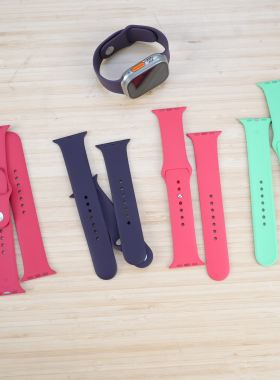 适用于【官网379】苹果运动硅胶表带氟橡胶applewatch7/6/se/5/4